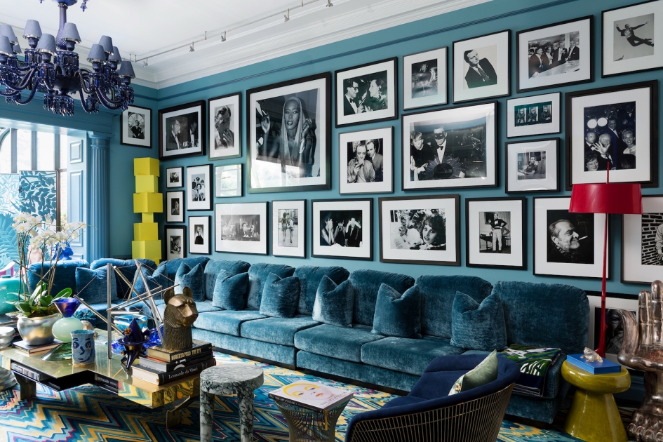 Photographer Nina Choi Architecture Big Couch Picture Wall Chandelier Interior Design